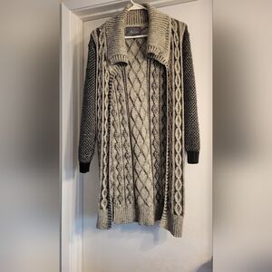 Paper Crane Chunky Cable Knit Sweater Cardigan Neutral Size S